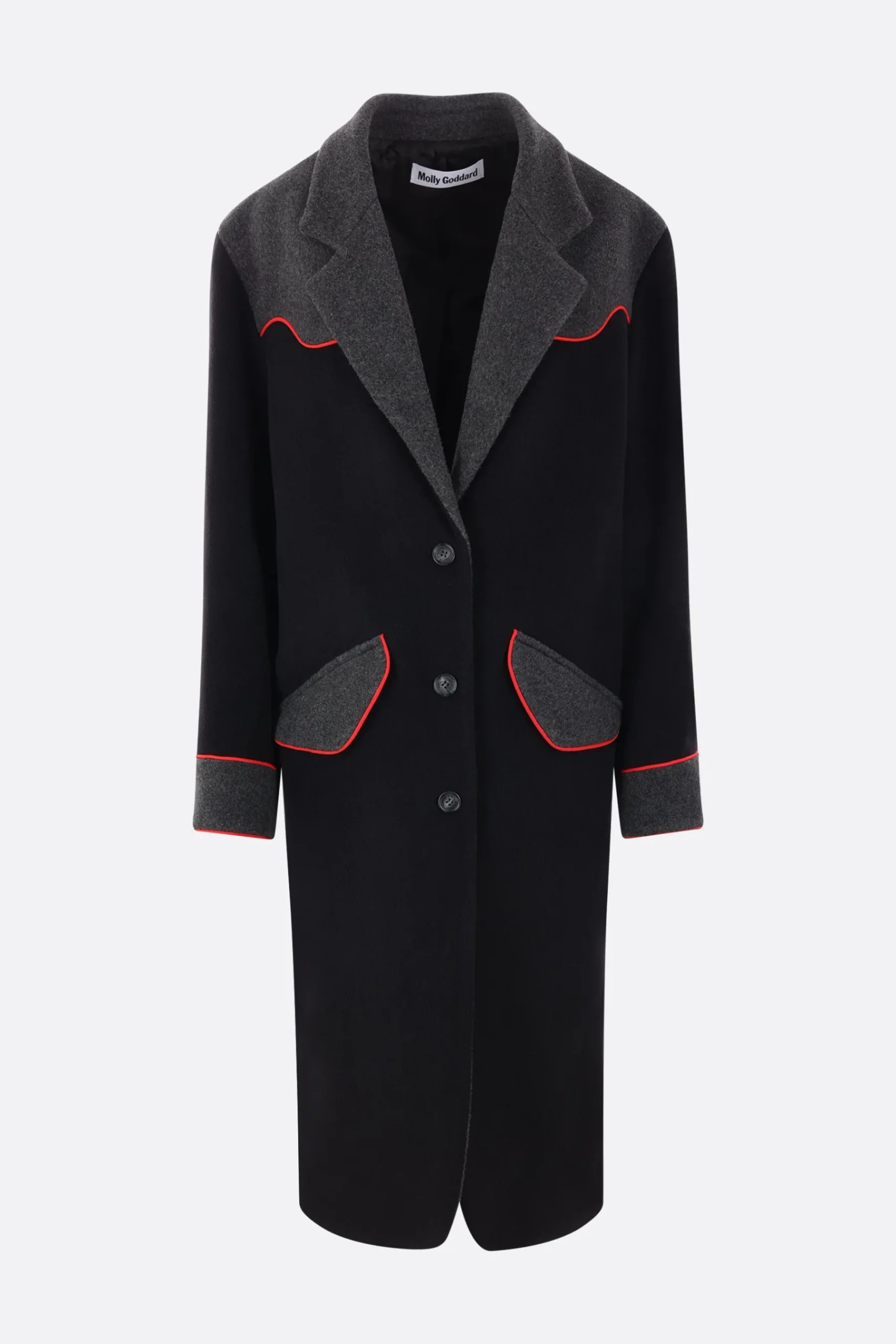Women MOLLY GODDARD Charlie single-breasted wool coat