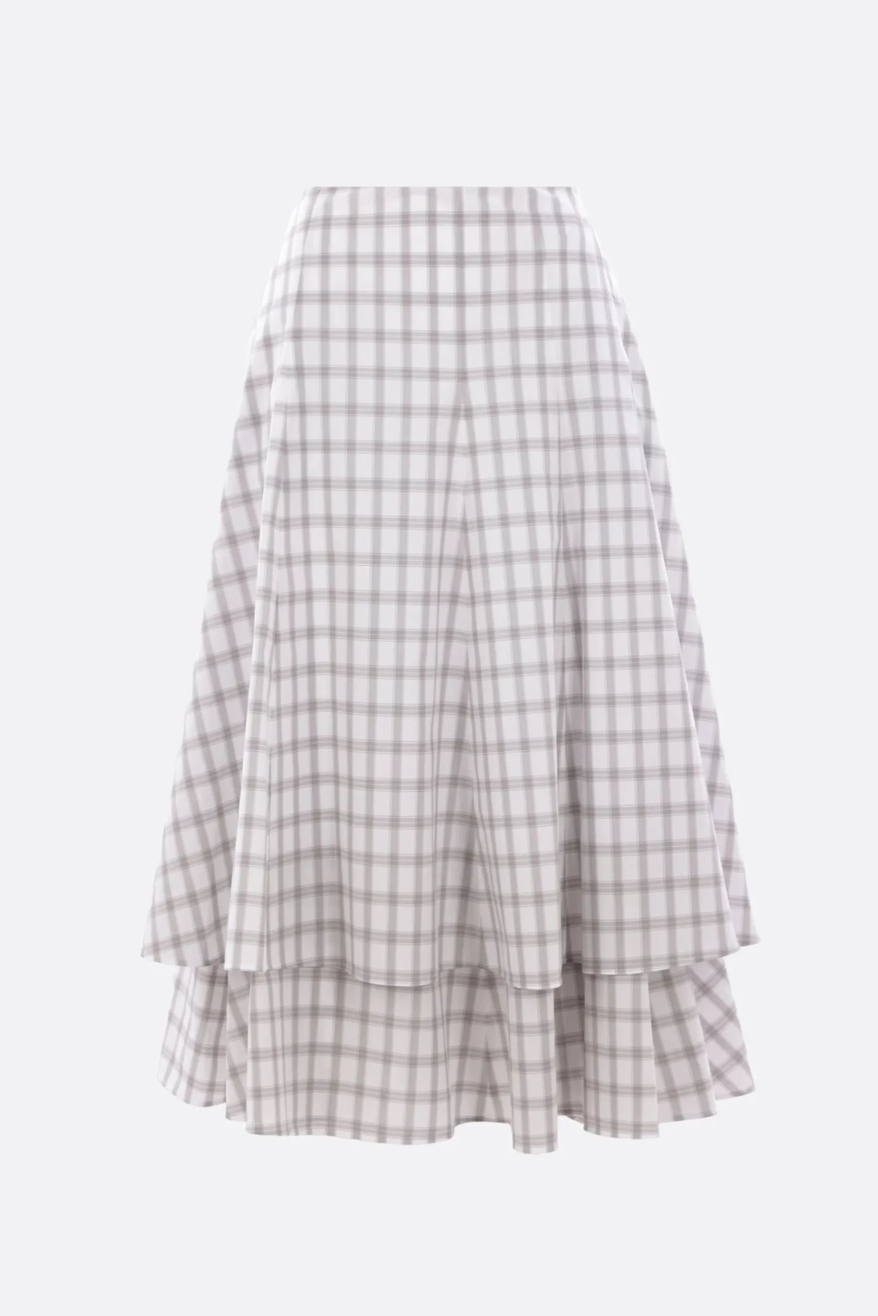 Women LOEWE check poplin double-layer skirt