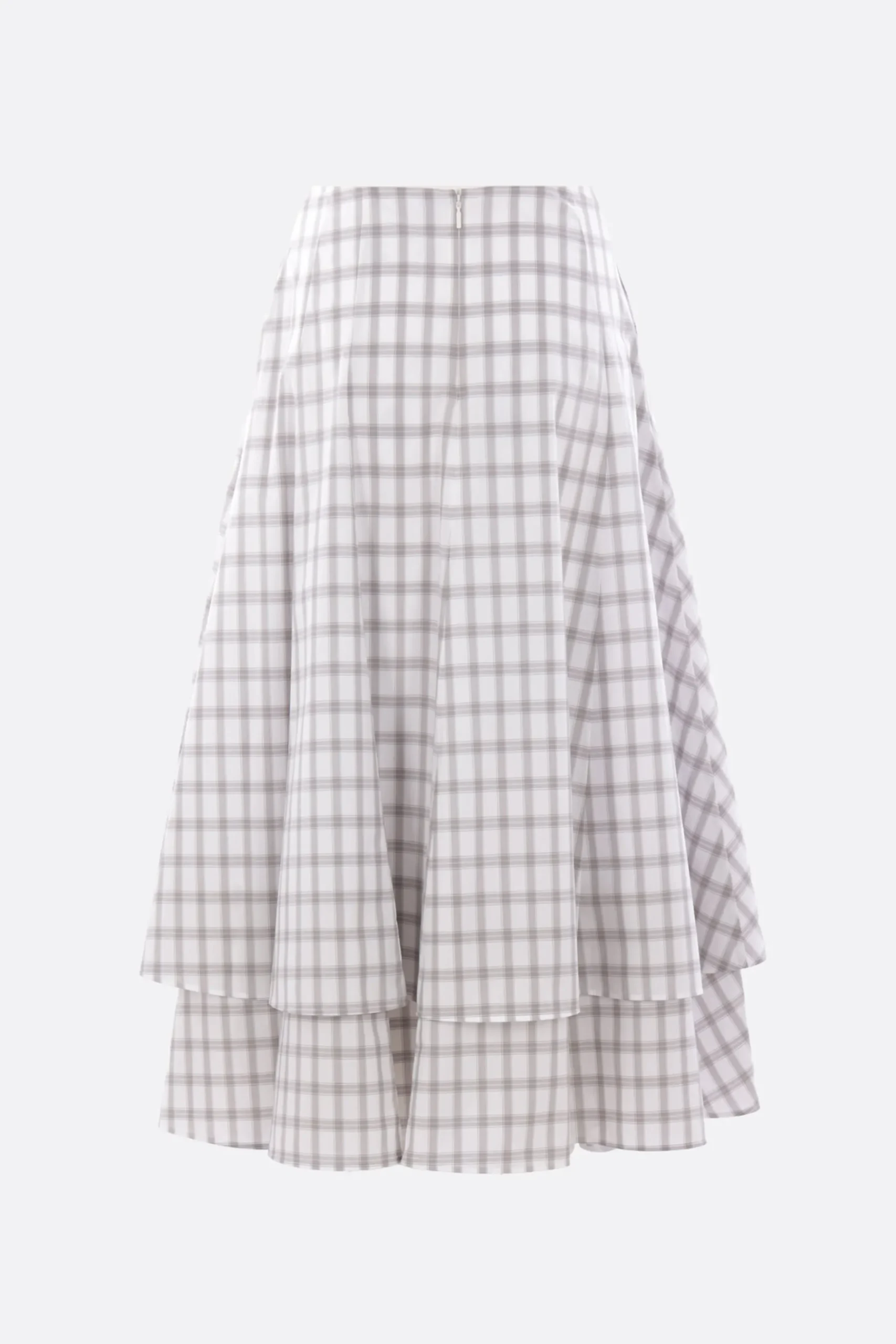 Women LOEWE check poplin double-layer skirt