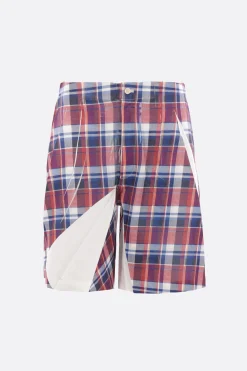 COMME DES GARÇONS SHIRT check print twill shorts
