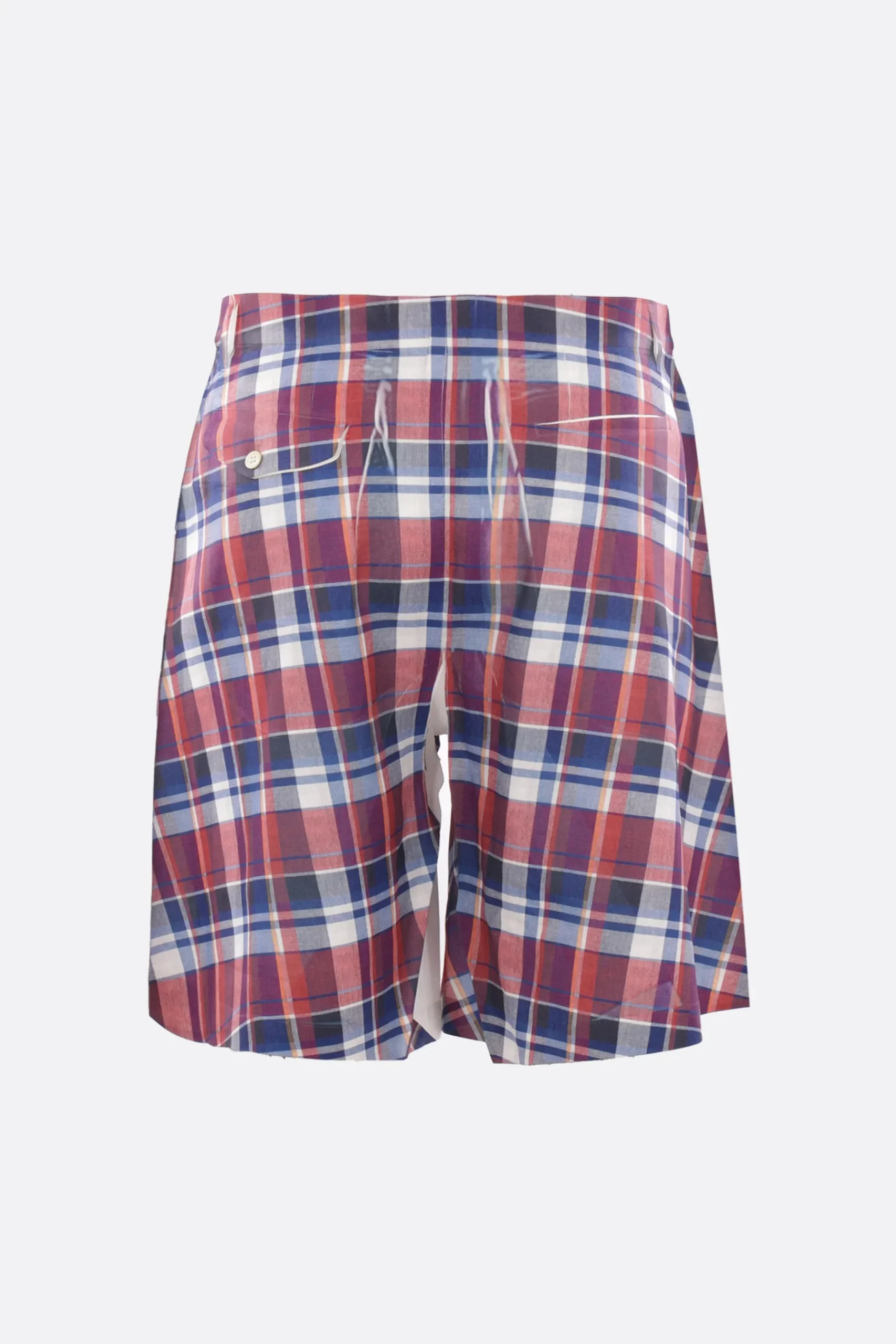 COMME DES GARÇONS SHIRT check print twill shorts