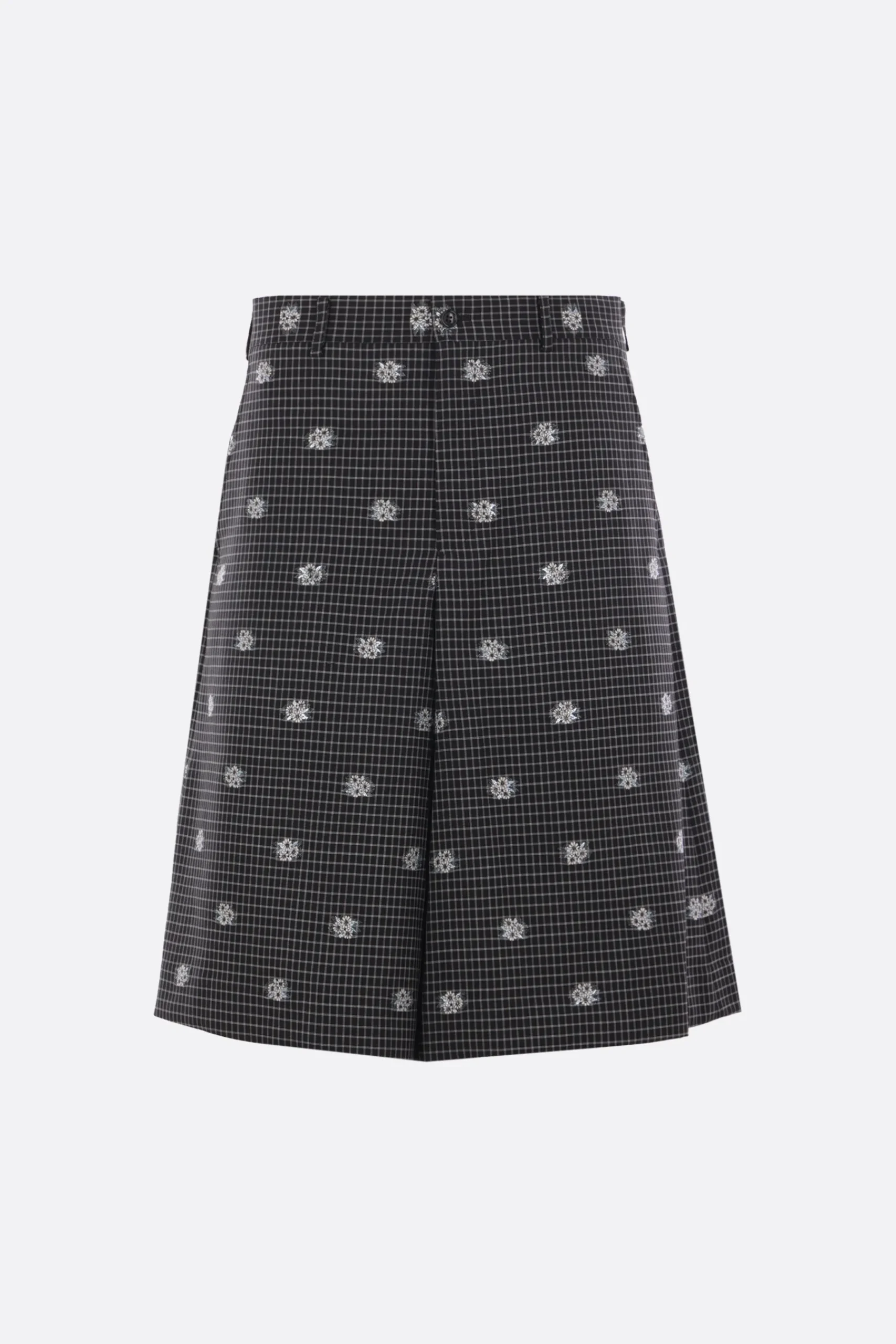 COMME DES GARÇONS HOMME PLUS check wool and cotton shorts