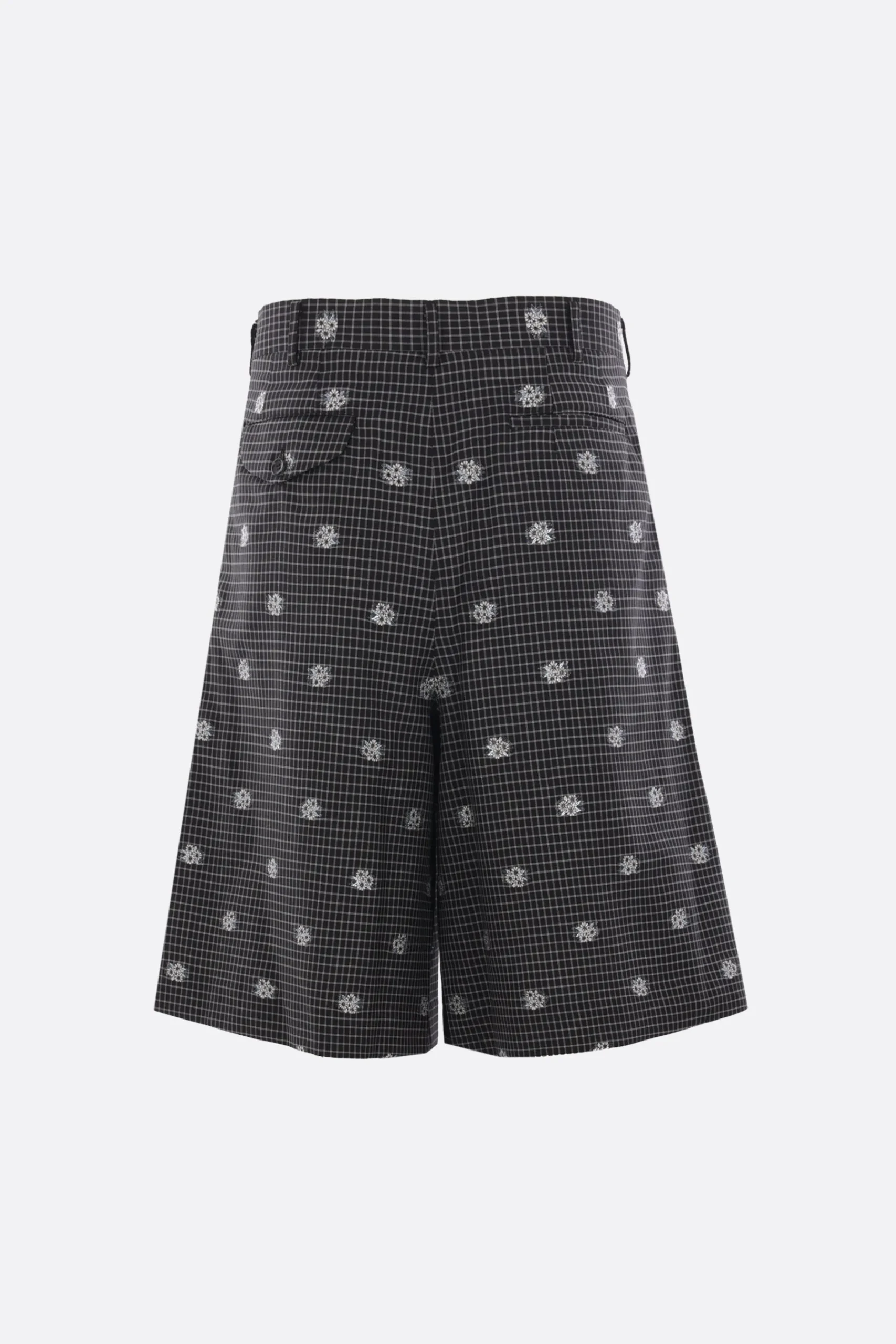 COMME DES GARÇONS HOMME PLUS check wool and cotton shorts