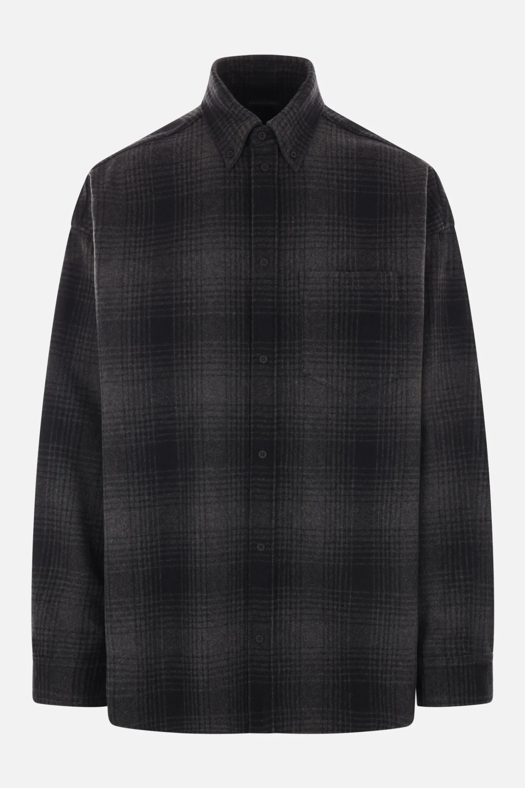 BALENCIAGA checked flannel oversize shirt