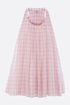 Women LOEWE checkered cotton mini dress