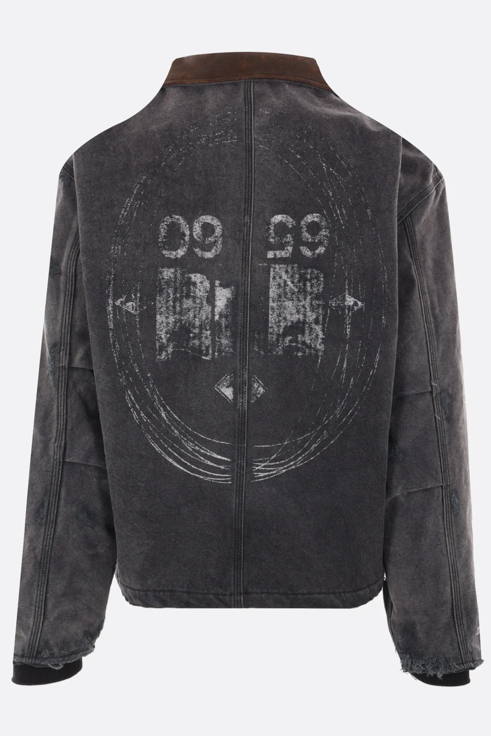 ENFANTS RICHES DEPRIMES Chore distressed canvas padded jacket