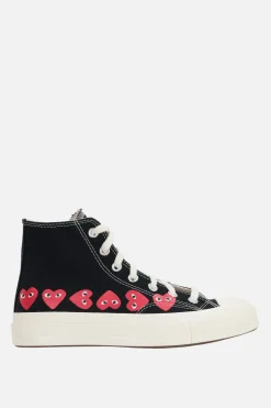 Women COMME DES GARÇONS PLAY X CONVERSE Chuck 70 CDG canvas high-top sneakers