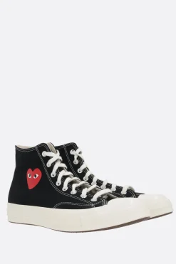 Women COMME DES GARÇONS PLAY X CONVERSE Chuck 70 CDG canvas high-top sneakers