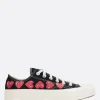 Women COMME DES GARÇONS PLAY X CONVERSE Chuck 70 CDG canvas low-top sneakers
