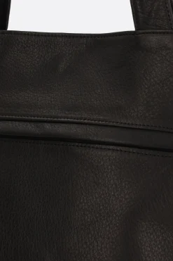 Women DISCORD YOHJI YAMAMOTO Clasp small grainy leather tote bag