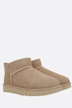 Women UGG Classic Ultra mini ankle boots in suede