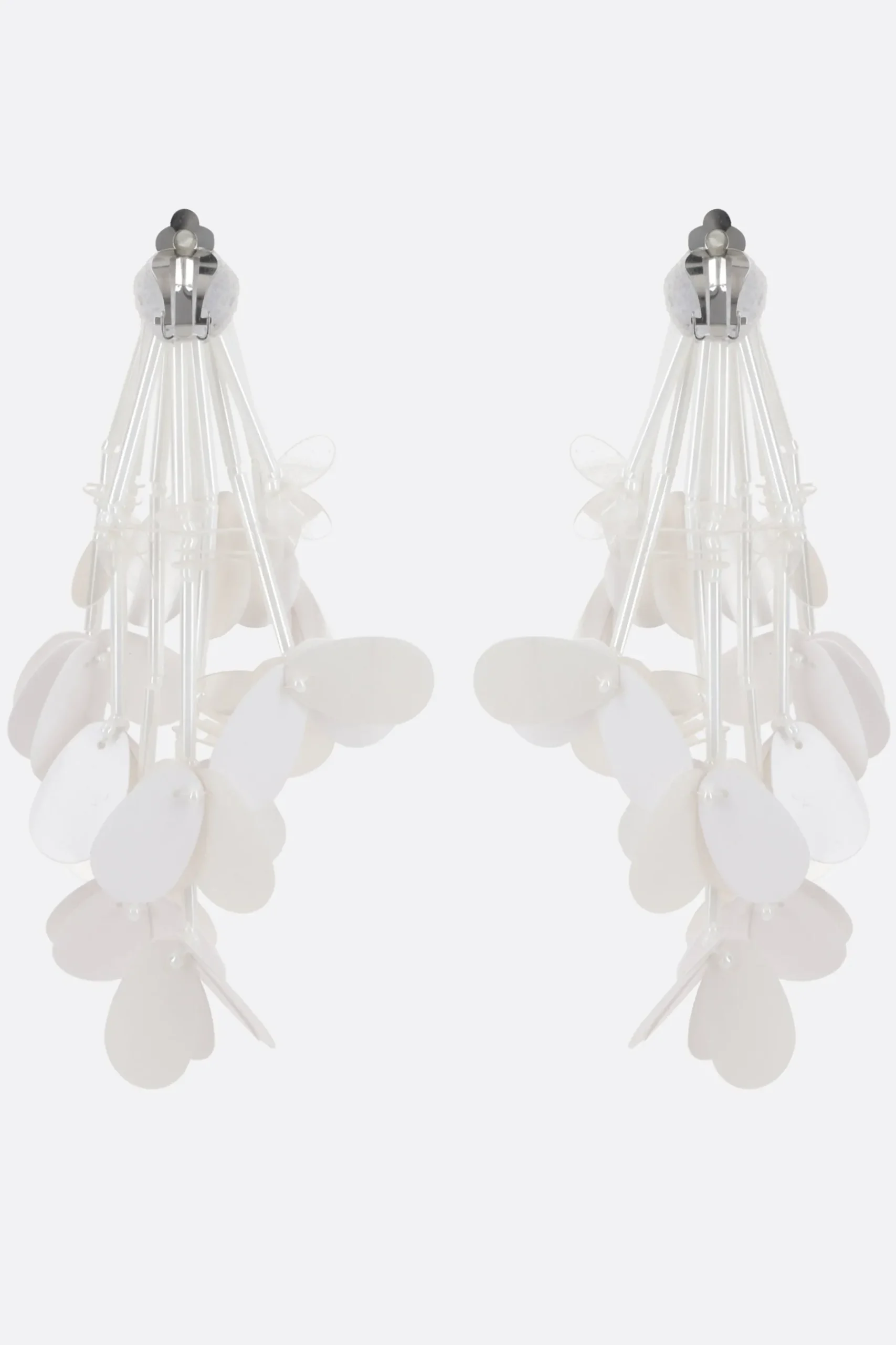 Women PLAN C clip-on earring with sequin fringes