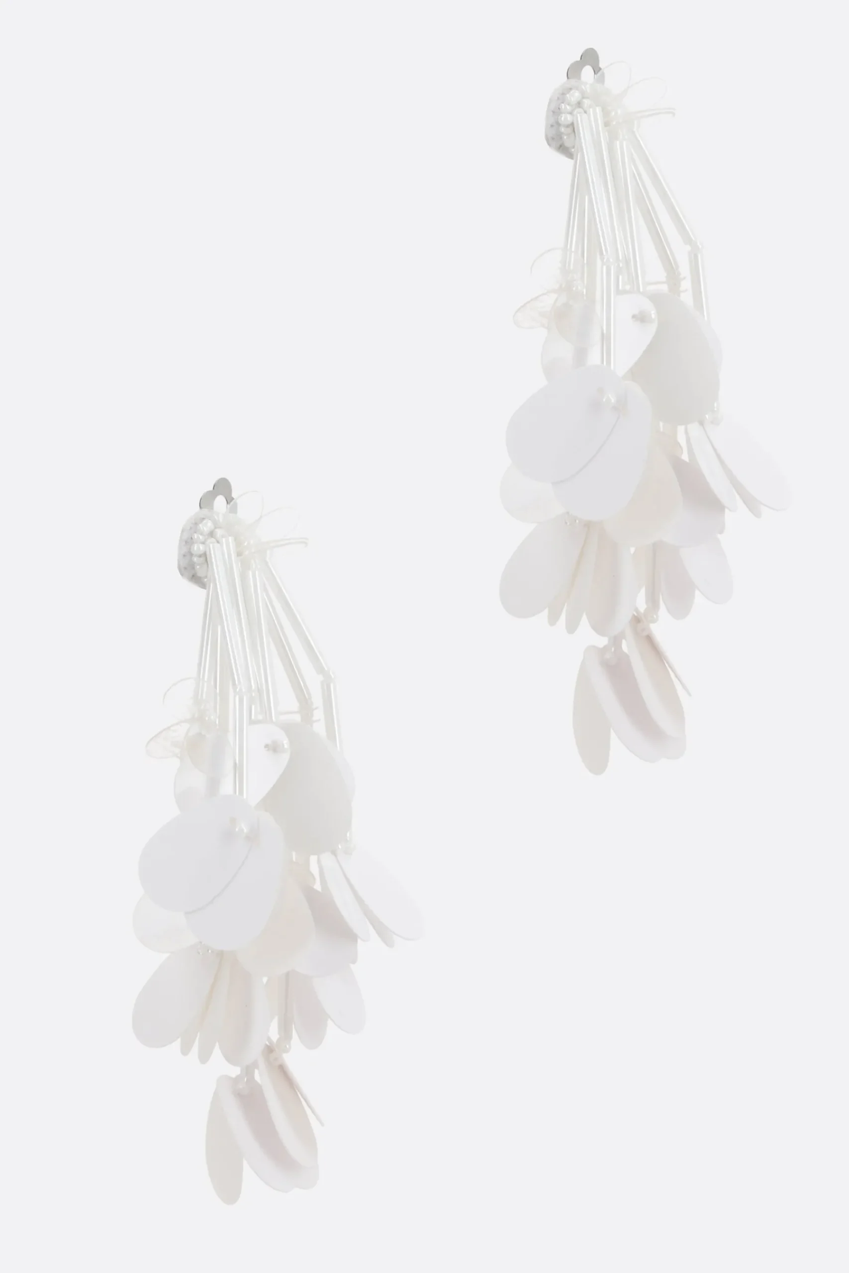 Women PLAN C clip-on earring with sequin fringes