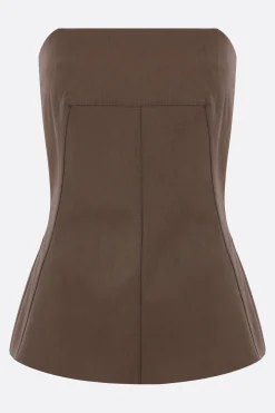 Women RICK OWENS coated denim bustier top
