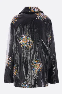 Women JIL SANDER coated linen jacket with floral print
