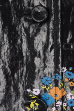 Women JIL SANDER coated linen jacket with floral print