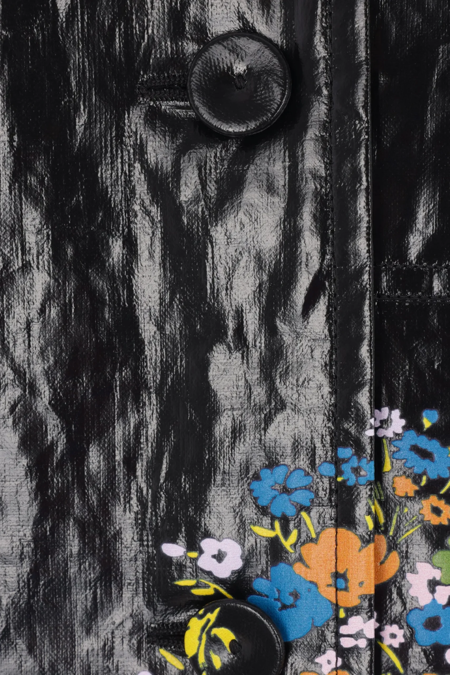 Women JIL SANDER coated linen jacket with floral print