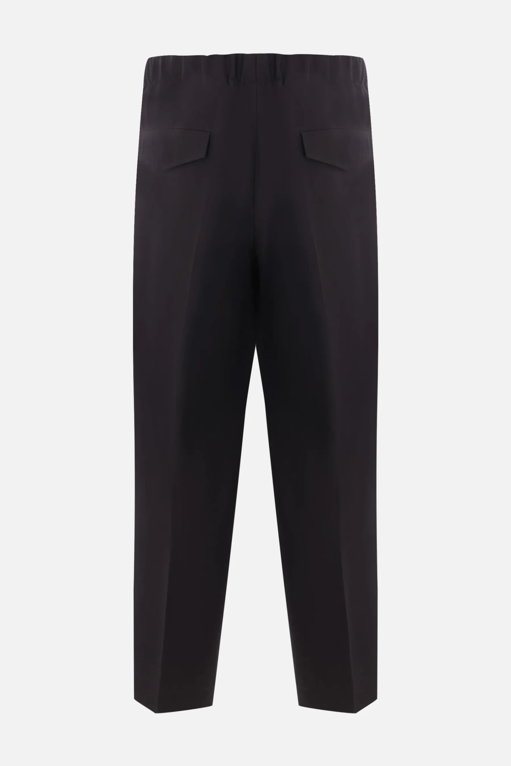 JIL SANDER compact cotton cropped trousers