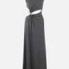 Women CHRISTOPHER ESBER Concave Stone ribbed jersey tank dress