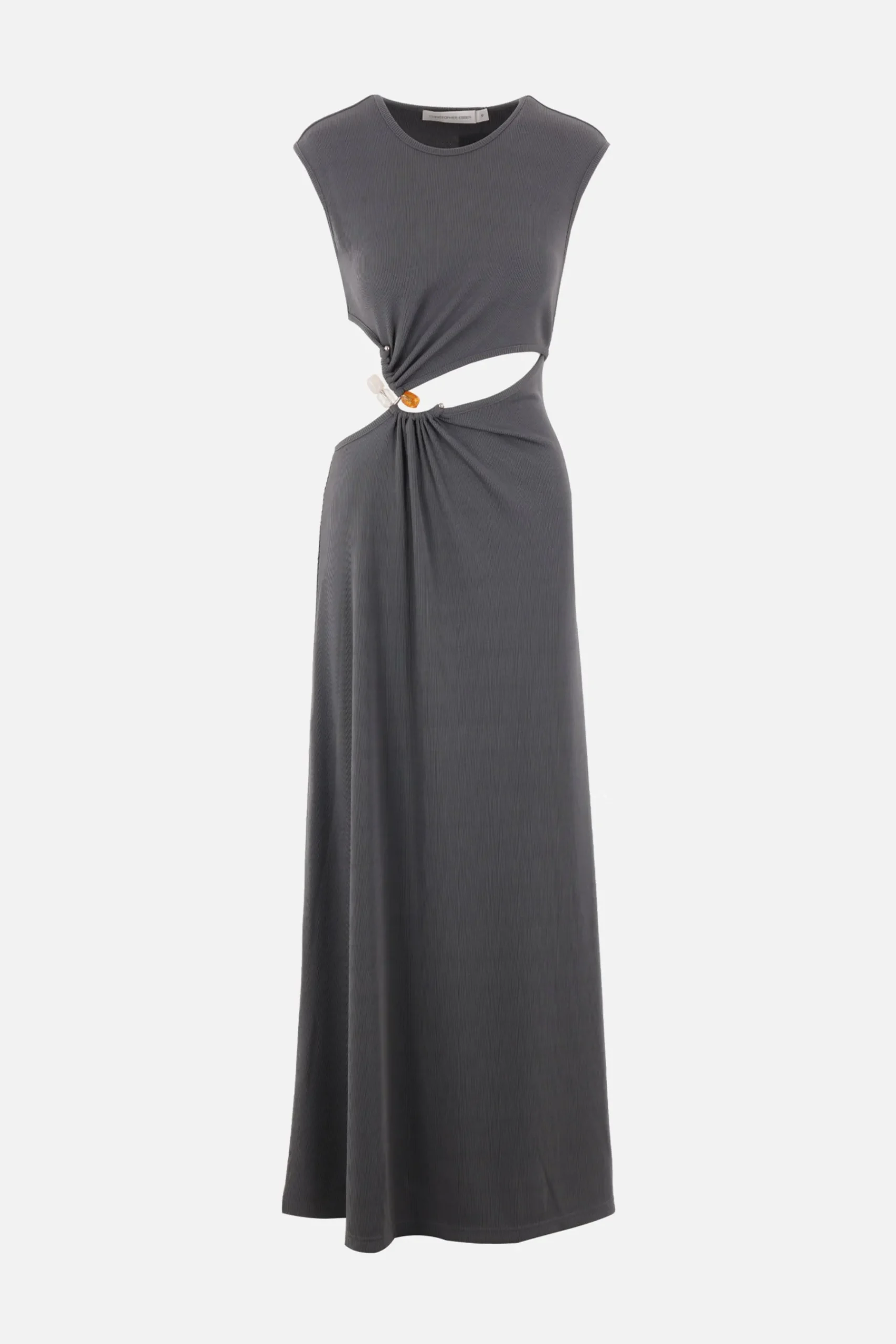 Women CHRISTOPHER ESBER Concave Stone ribbed jersey tank dress