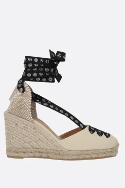 Women CASTAÑER X 10 CORSO COMO Coralia canvas wedge espadrilles