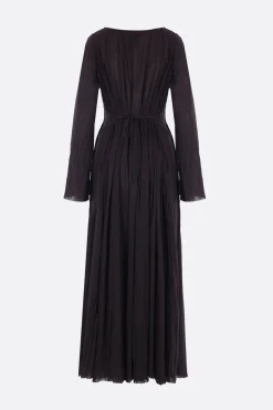 Women MARIA CALDERARA Corolla long dress in cotton muslim