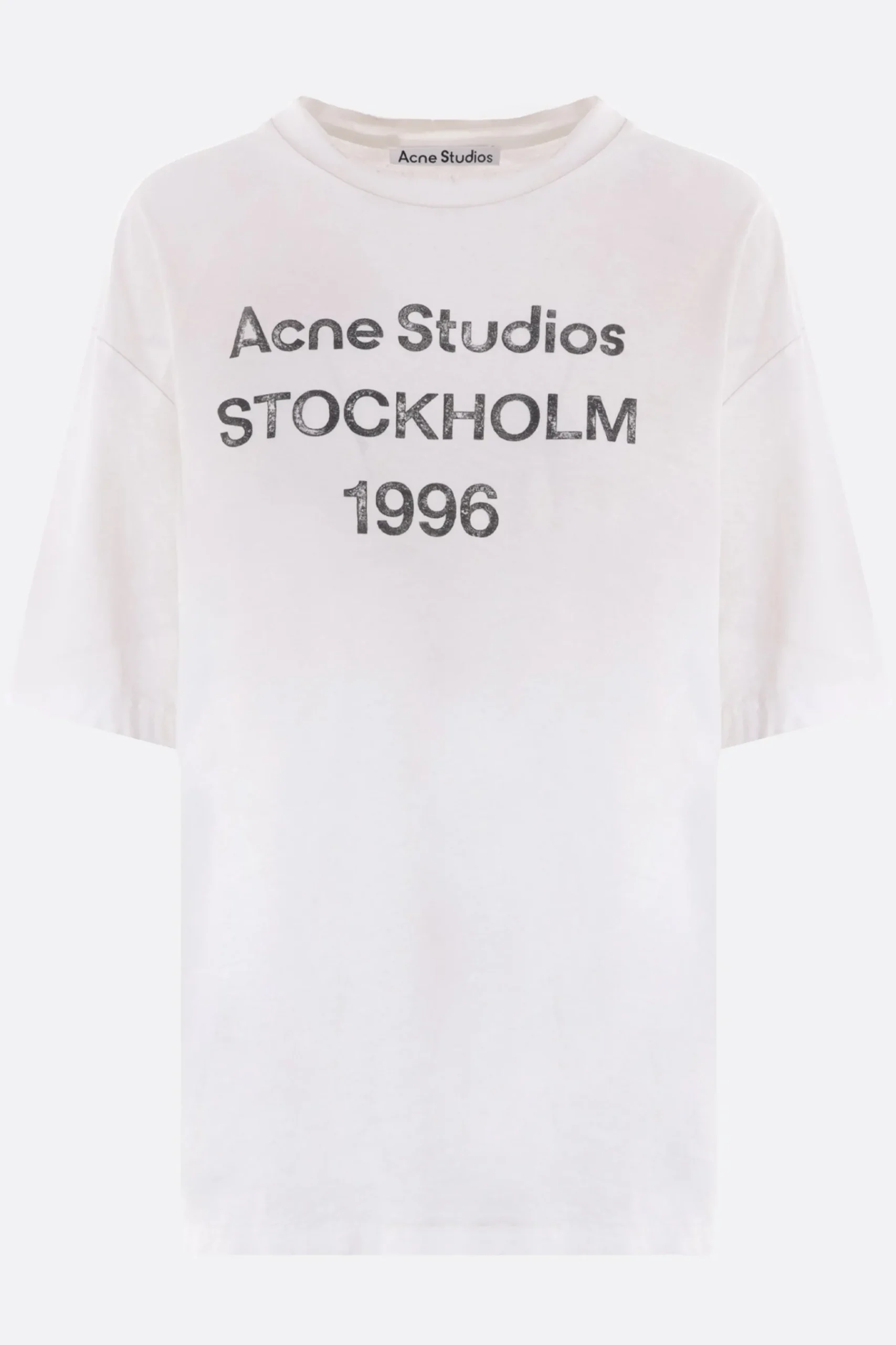 ACNE STUDIOS cotton and hemp t-shirt with 1996 print