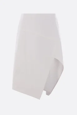 Women PLAN C cotton and linen blend asymmetric skirt