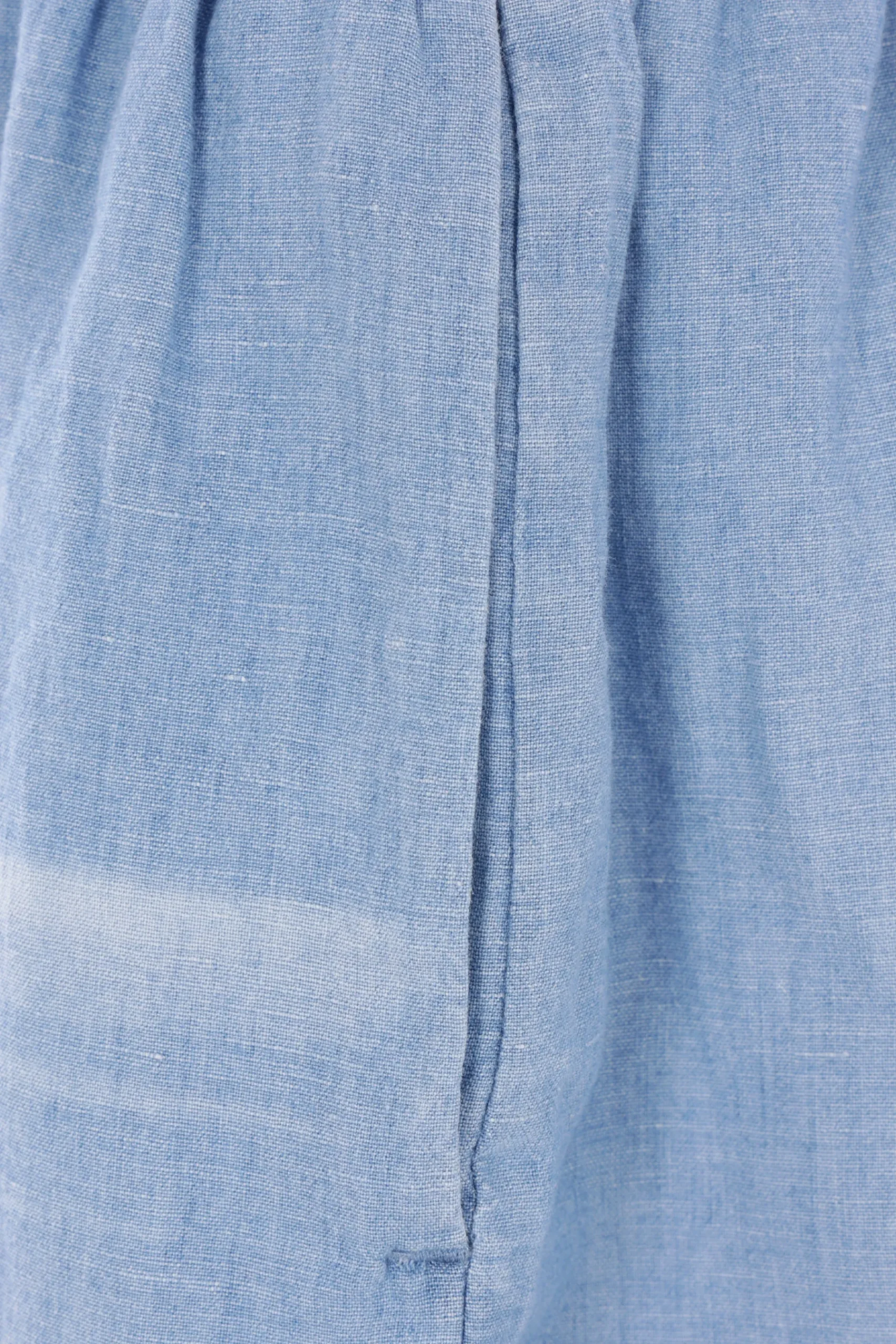 ACNE STUDIOS cotton and linen drawstring shorts with logo print