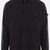 STONE ISLAND cotton shirt with logo badge