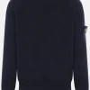 STONE ISLAND cotton sweater with logo badge