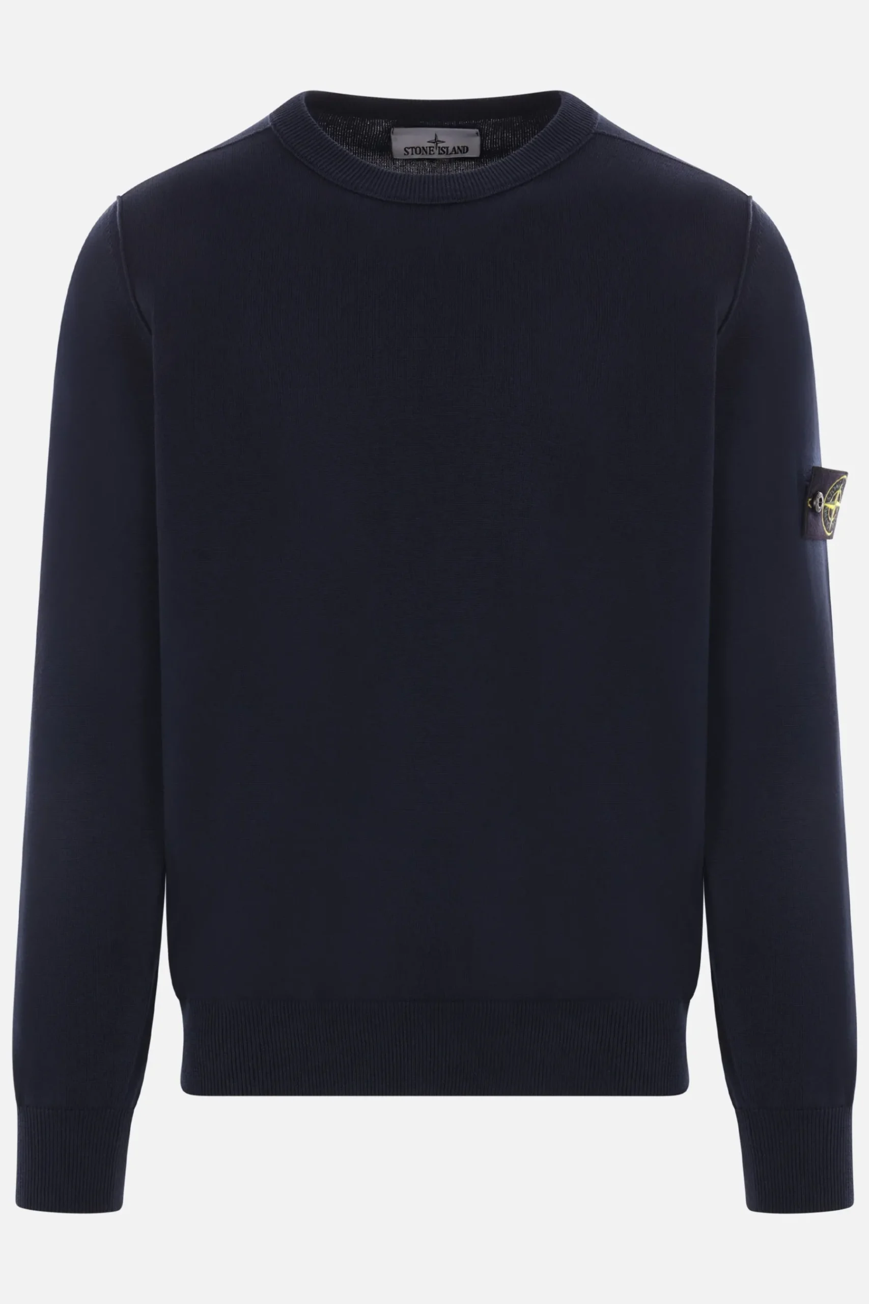 STONE ISLAND cotton sweater with logo badge