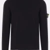 STONE ISLAND cotton sweater with logo badge