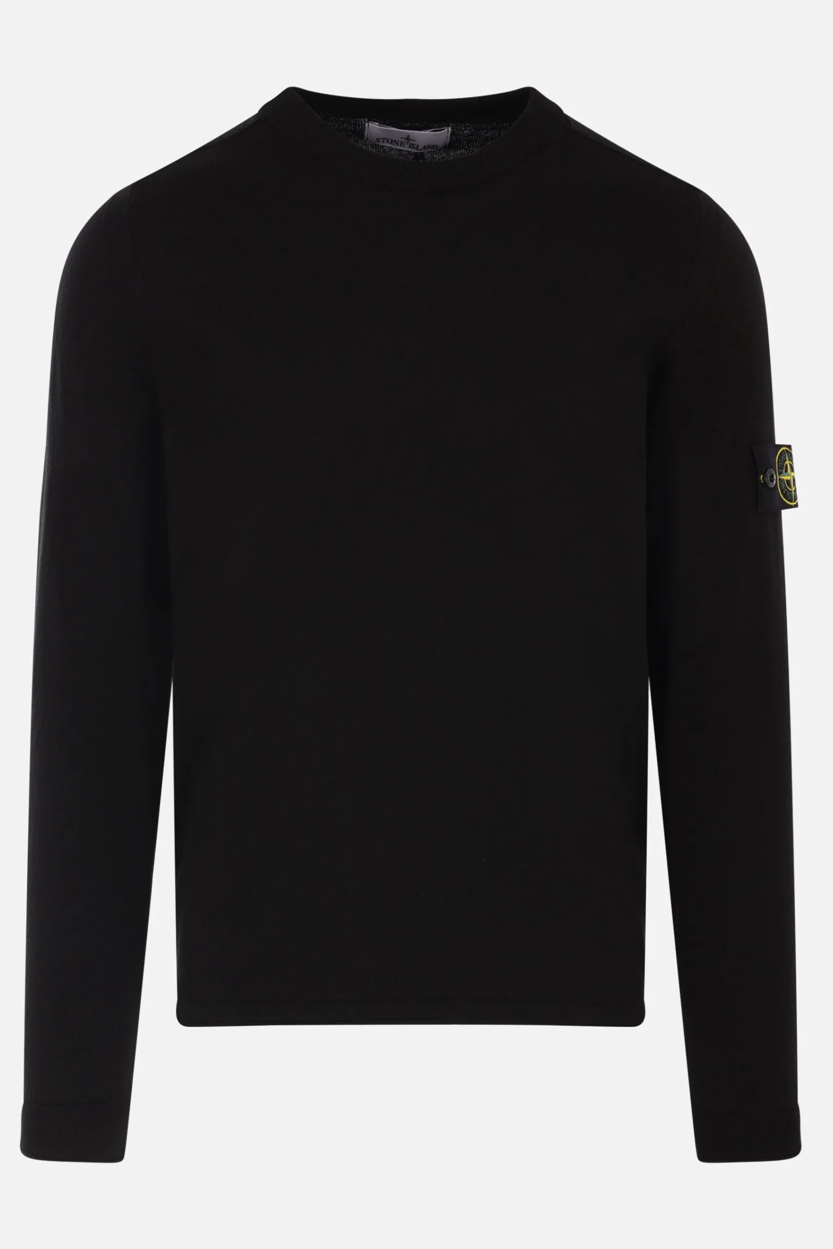 STONE ISLAND cotton sweater with logo badge