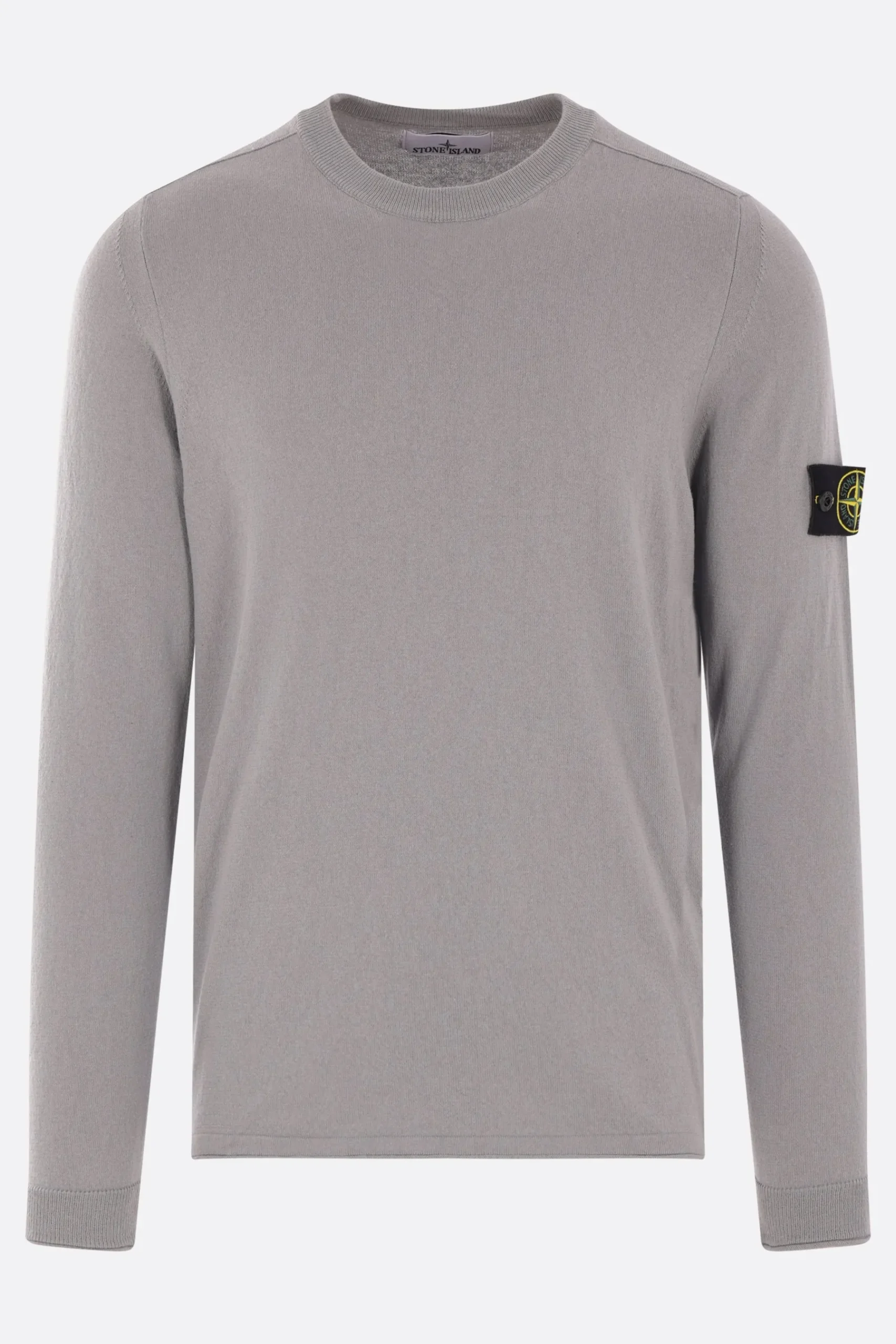STONE ISLAND cotton sweater with logo badge