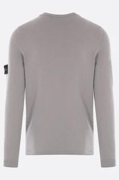 STONE ISLAND cotton sweater with logo badge