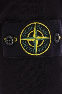 STONE ISLAND cotton sweater with logo badge