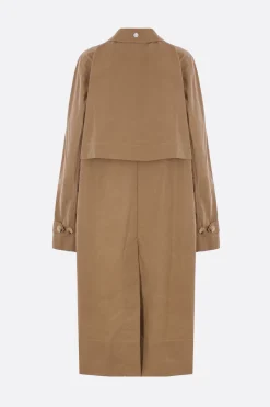 Women SIMONE ROCHA cotton trench coat with Daisy embroidery
