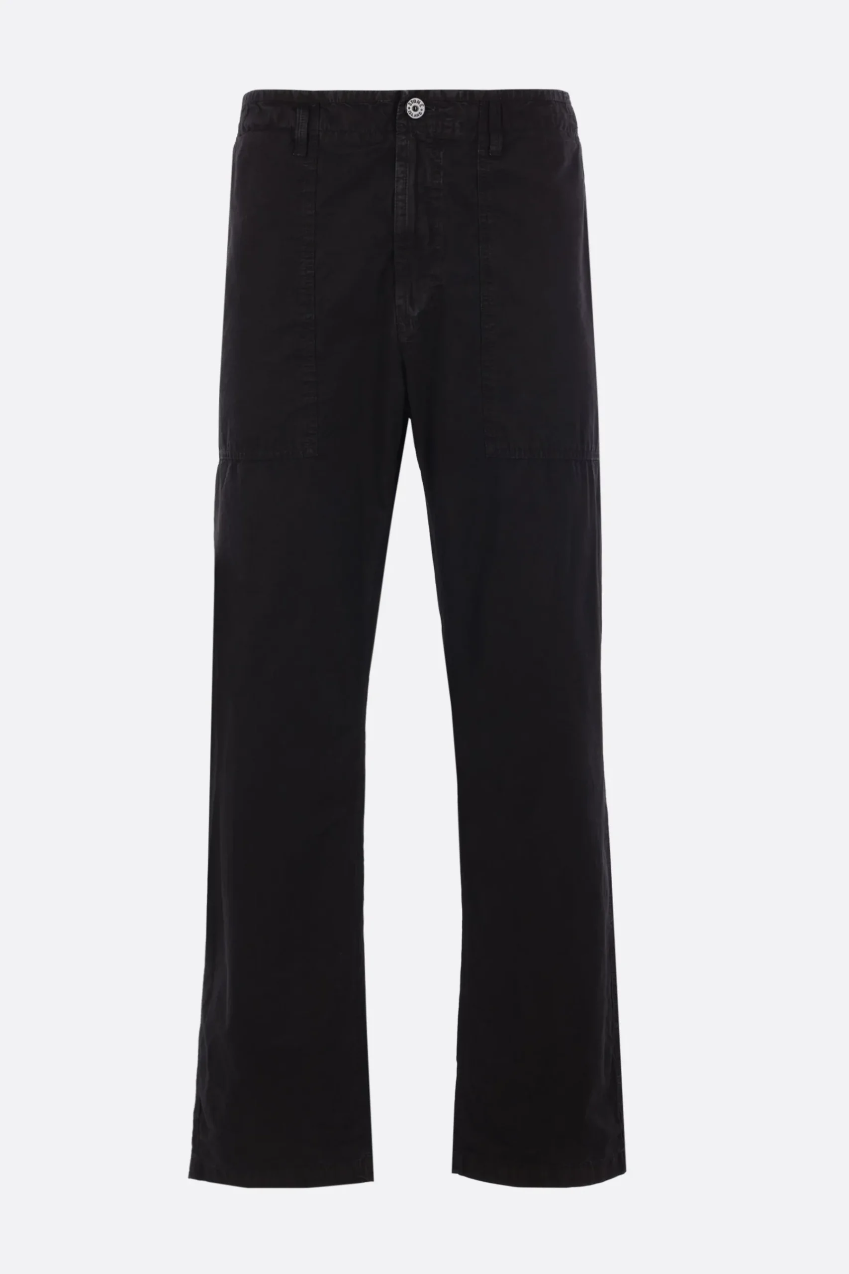 STONE ISLAND cotton trousers with logo patch