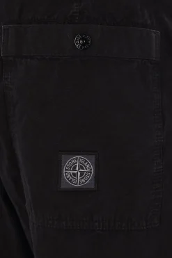 STONE ISLAND cotton trousers with logo patch
