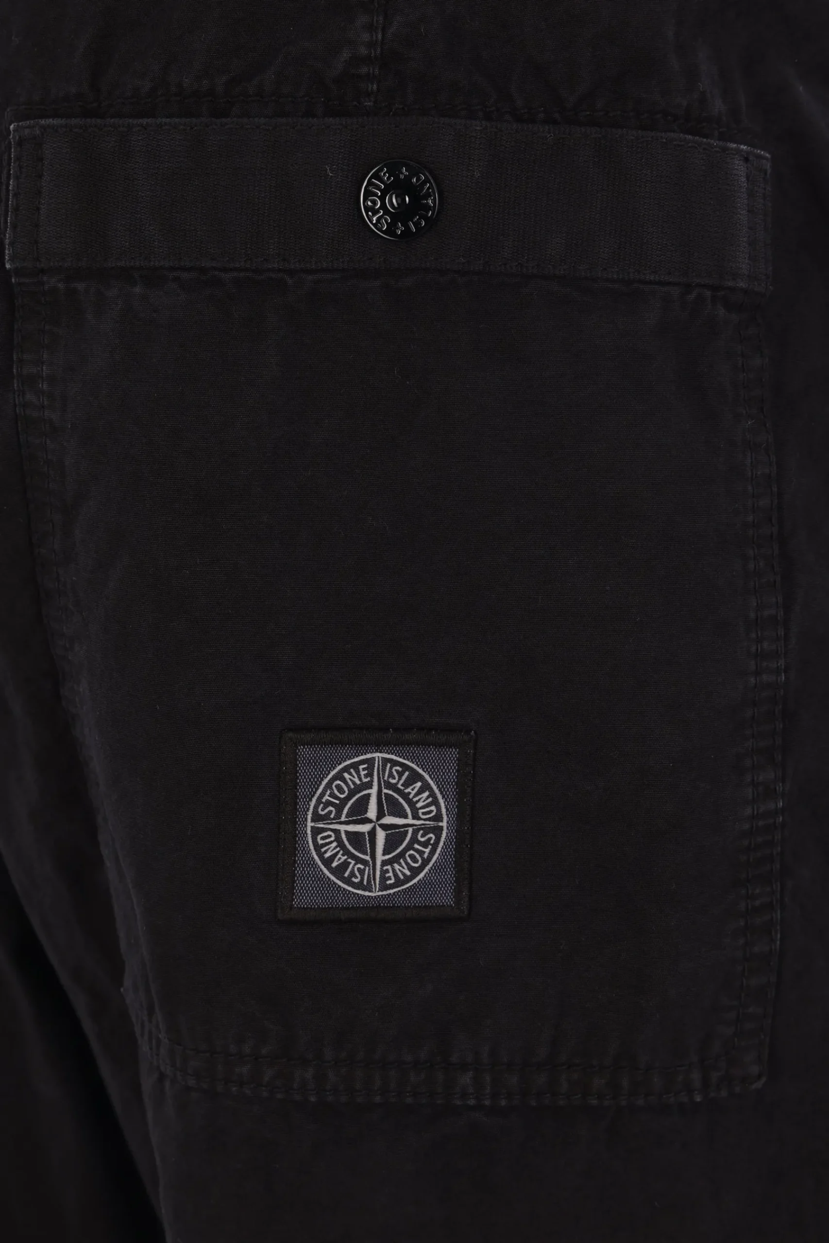 STONE ISLAND cotton trousers with logo patch