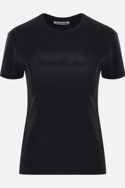 Women ACNE STUDIOS cotton t-shirt with logo embroidery