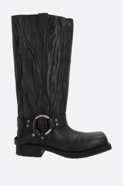 Women ACNE STUDIOS crinkled leather boots