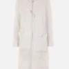 Women MARIA CALDERARA crinkled taffetà overcoat with pin