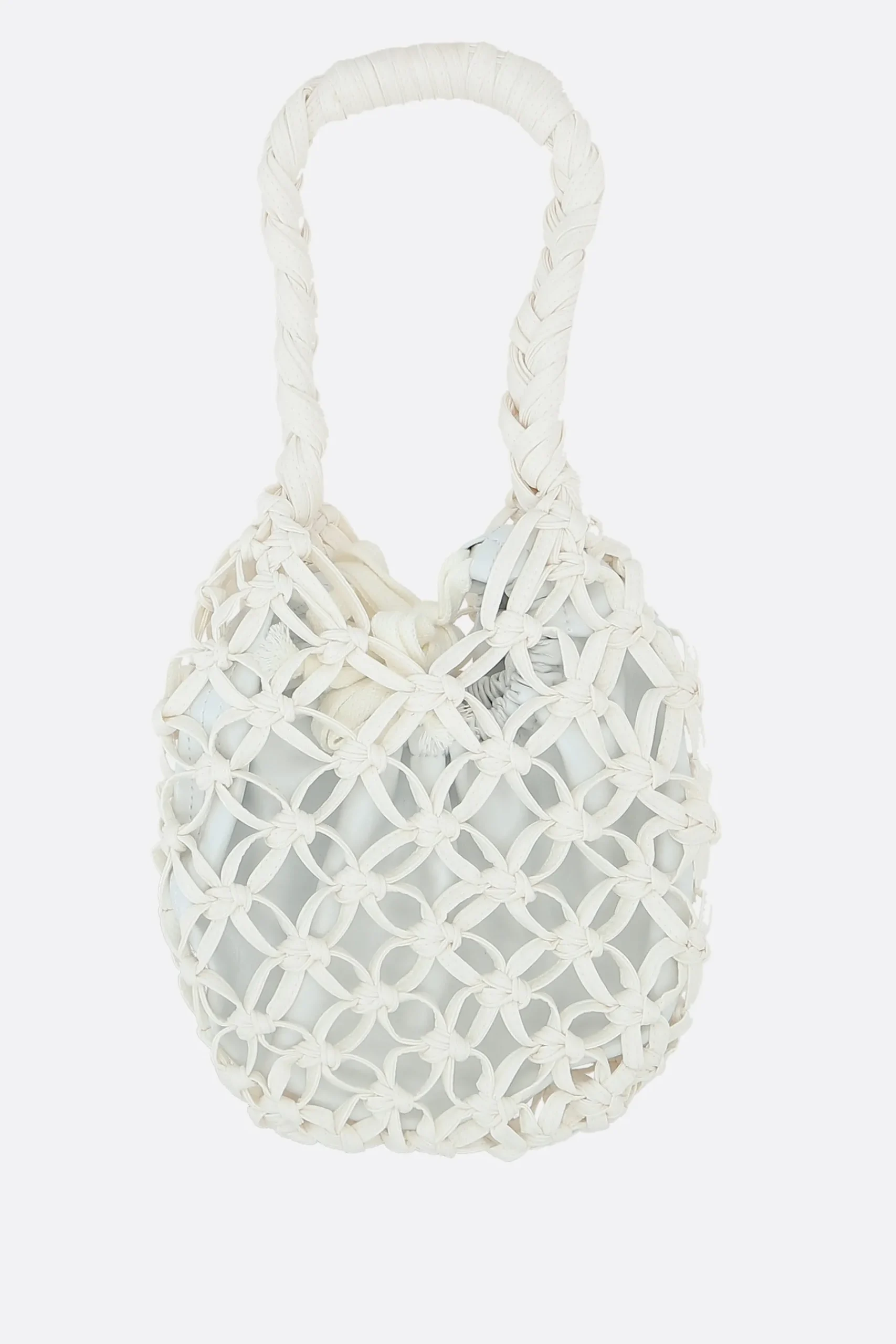 Women COMME DES GARÇONS COMME des GARÇONS crochet eco-leather handbag