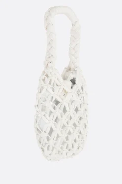 Women COMME DES GARÇONS COMME des GARÇONS crochet eco-leather handbag
