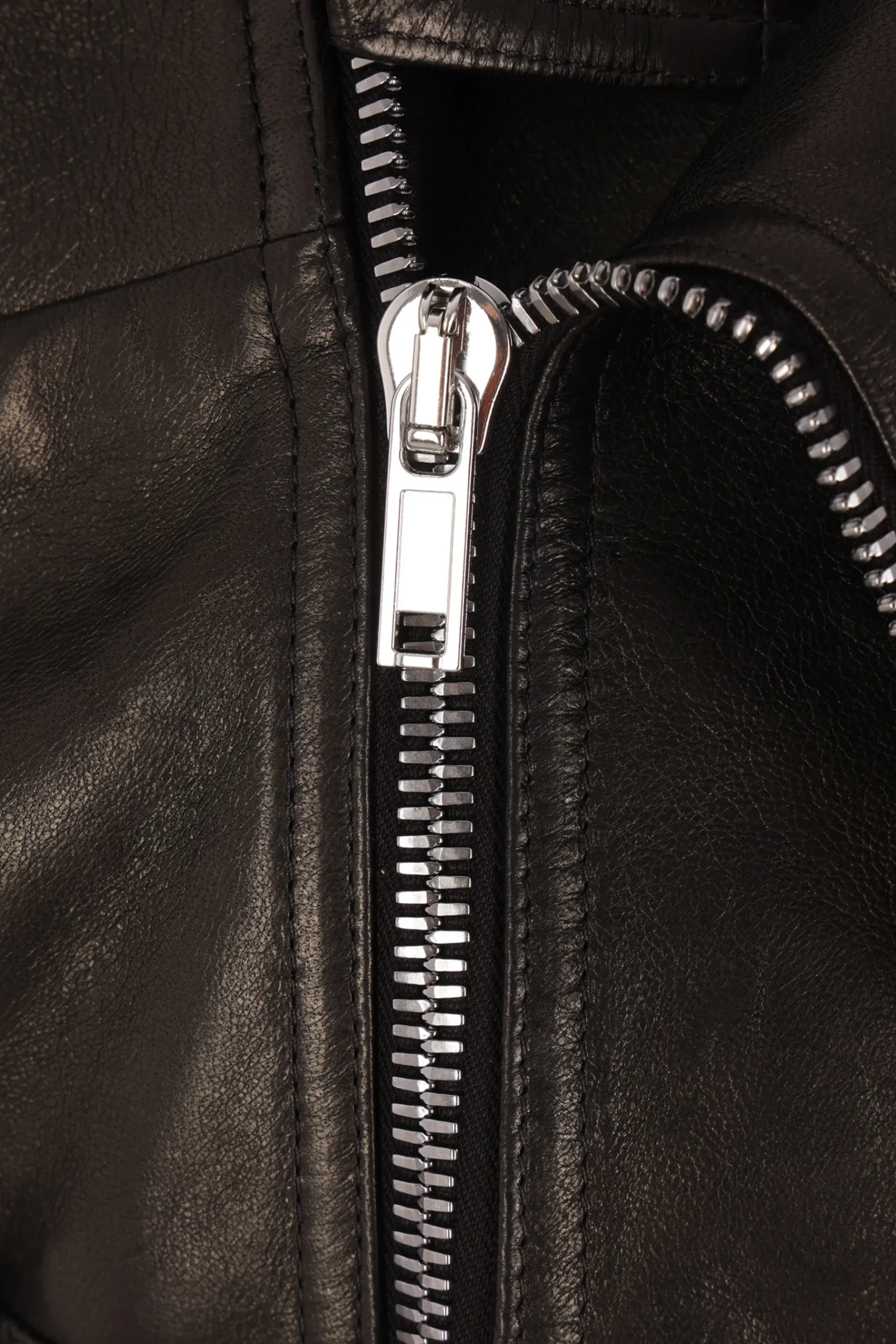 Women RICK OWENS cropped biker jacket in nappa with hood