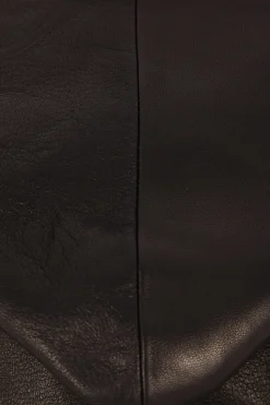 Women RICK OWENS cropped biker jacket in nappa with hood