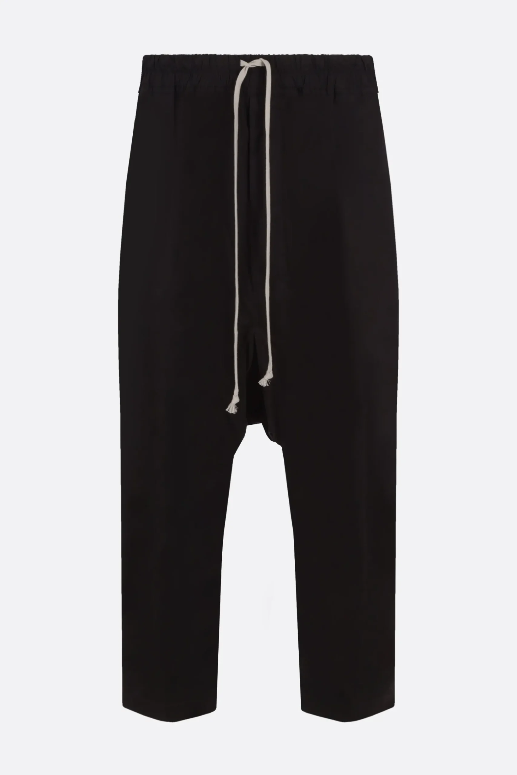 RICK OWENS cropped cotton trousers with drawstring