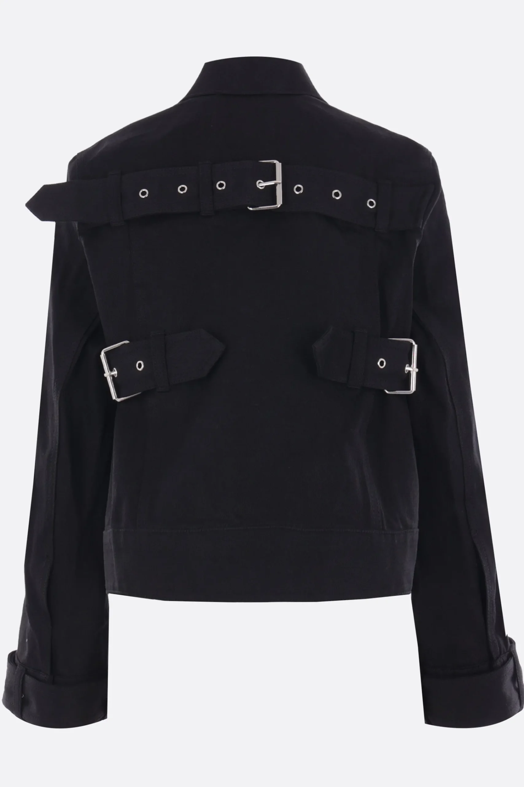 Women MELITTA BAUMEISTER cropped denim jacket with belts